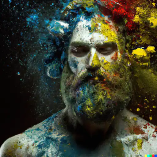 DALL·E 2022 10 25 17.01.59   picture of colorful mud explosions and paint splashes as portrait of Michelangelos david gigapixel low_res scale 6_00x